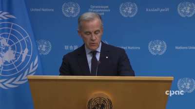 Canadian Prime Minister Mark Carney announces Canada will provide $100 million in aid for Palestine — $80 million of that going towards humanitarian aid and $20 million for security capacity