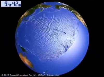 The Effect of the 2011 Japan Earthquake on the Oceans Pacific and Indian Ocean