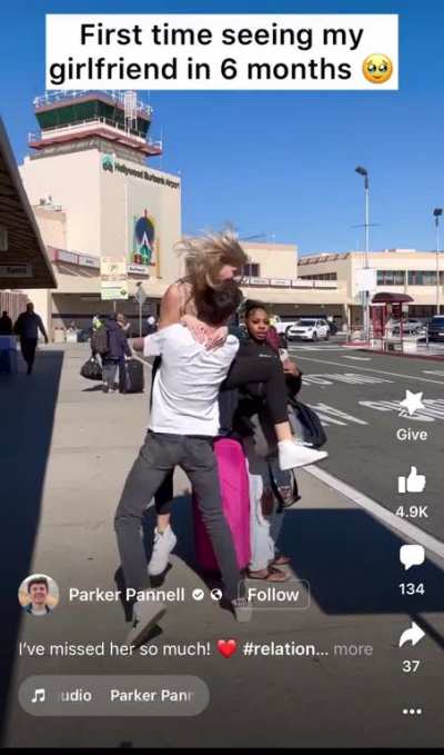 Running into a random person to get the video