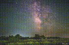 Earth rotation visualized by fixing the Milky way