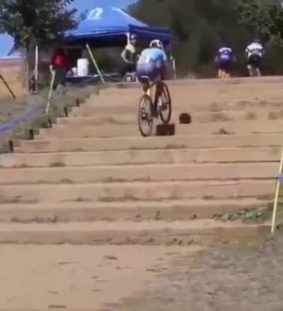 Going up stairs with a bike
