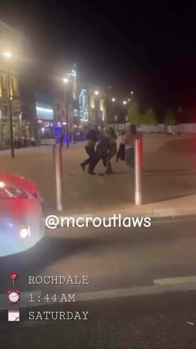 Two people were involved in an incident in Rochdale town center last Friday night.