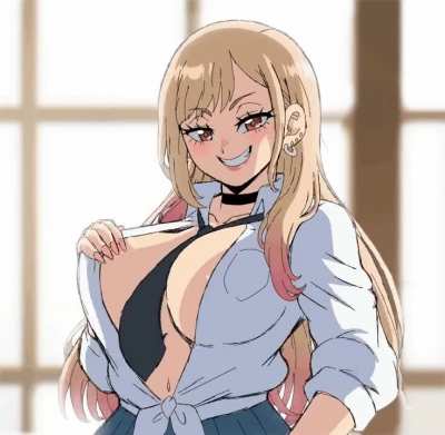 Marin shows her boobs