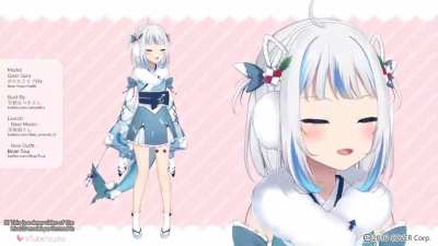 Gawr Gura New Years Outfit Live 2D showcase by Brian Tsui