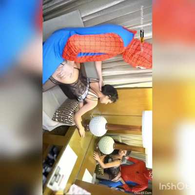 A cute girl fucked by spider man😍❤<wbr>️❤️