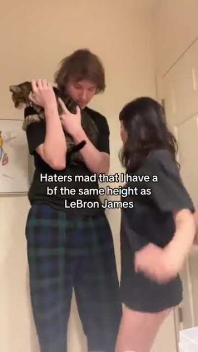 Having a tall boyfriend is a status symbol for women. Just like having a Bad Bitch is a status symbol for us. You would never see a post like this about a short bf, because not a single woman in the comments would be jealous of her, or congratulate her.