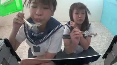 Asian school girl crickets.