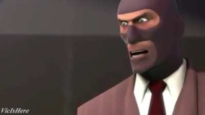 Spy shows Soldier a meme.