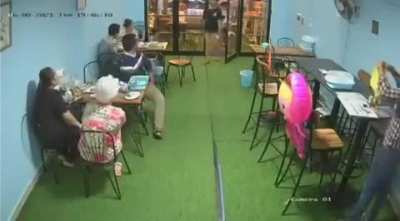 Kicking a balloon
