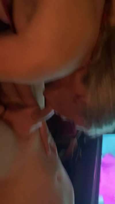 My apologies for the bad camera work….he was busy holding my head down on another cock!! I didn’t mind ;)