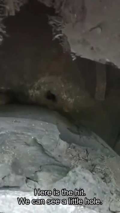 Russian tank pierced through by NLAW ATGM