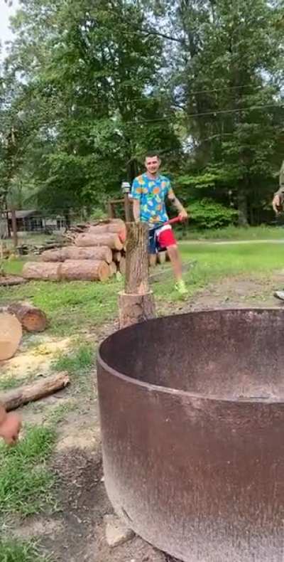 WCGW cutting wood
