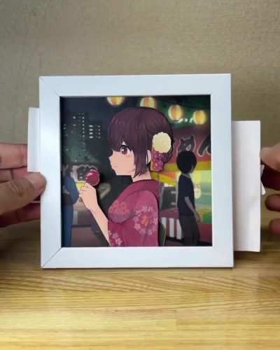 3D character on a paper