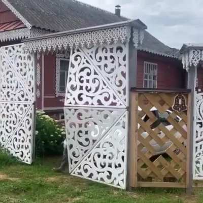 Не новая идея, но с резными ворот<wbr>ами