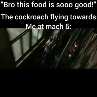 my greatest dinner was ruined by a humongous cockroach 😔
