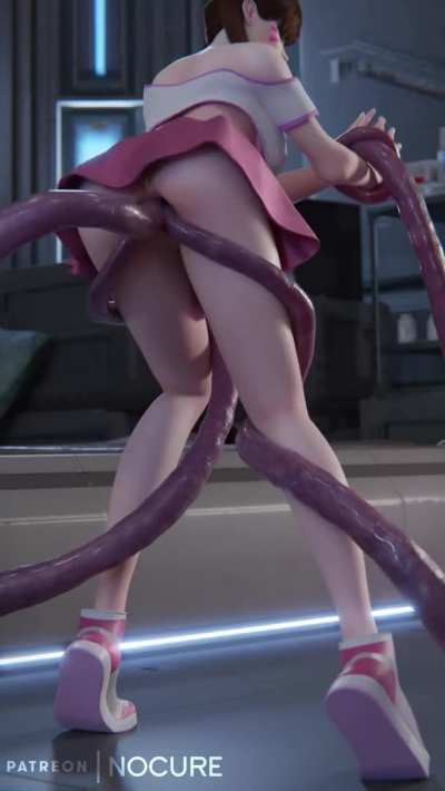 D.va gets fucked by tentacles (NoCure)