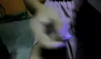 Cums in her hand in public