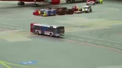 Barely missed the first car and then...