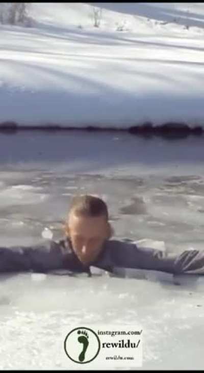 EMSK. EMSK: How to help yourself get out after falling through thin ice.