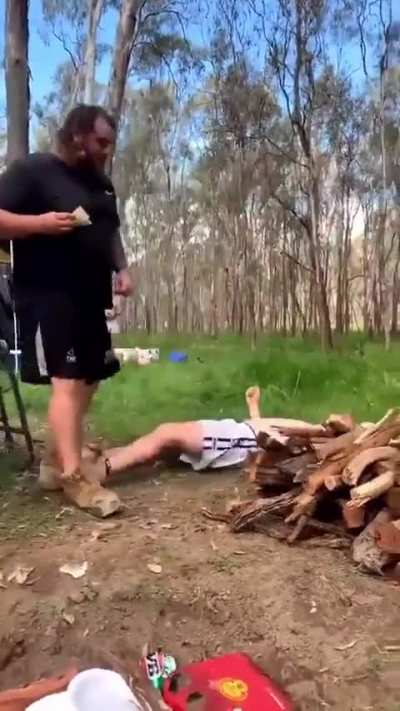 To pick on a guy eating sandwich