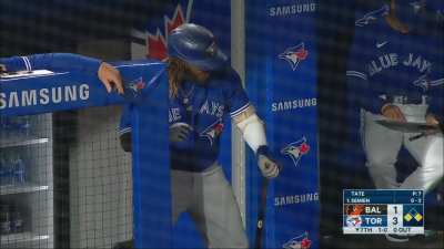 [Highlight] Vladdy living his best life after Lourdes Gurriel Jr. advances to third on a passed ball