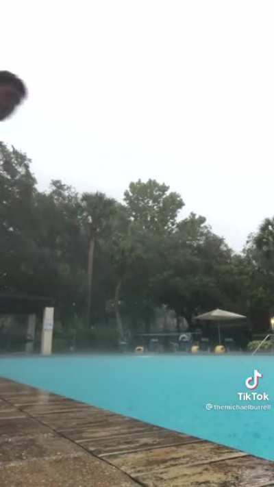 Who doesn’t love swimming during a thunderstorm?