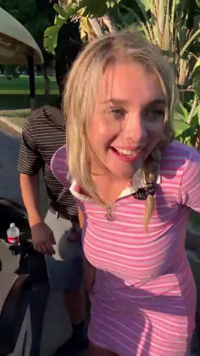 19 year old Gabbie Carter gets creampied by an older man…at a golf course 💦🏌️‍♂<wbr>️
