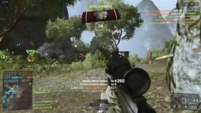 Somehow managed to get a kill by sniping a rocket flying at my face
