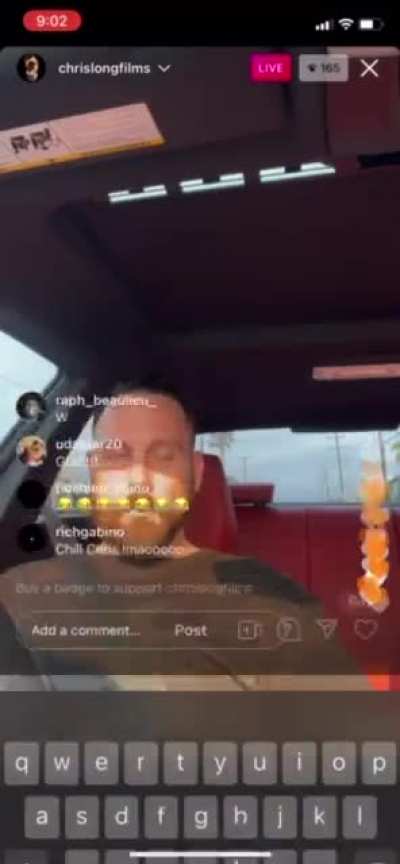 Chris Long (juices camera man) got into an altercation on Instagram live and pulled a gun 🤣