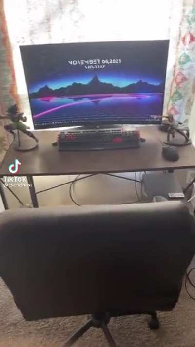His desk looks dope