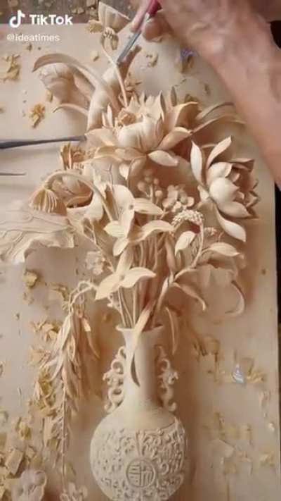 There are quite a lot of talented people on tiktok, like this woodworker/artist