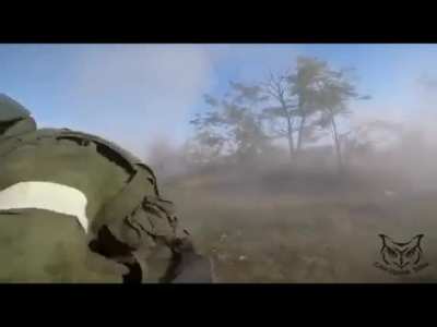 RU pov: Infantry under fire from artillery and small arms in Kherson region (2 edits)
