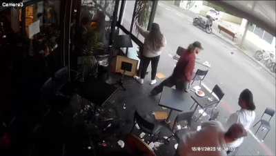 (NSFL) stabbing attack in Tel Aviv, Israel 18-01-25