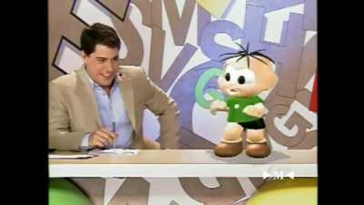 Cebolinha dançando Rebolation ao lado de Evaristo Costa no Criança Esperança (2010)