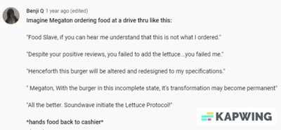 Megatron at McDonald’s