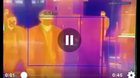 Spanish journalist shows how the thermal imaging camera works at the airport
