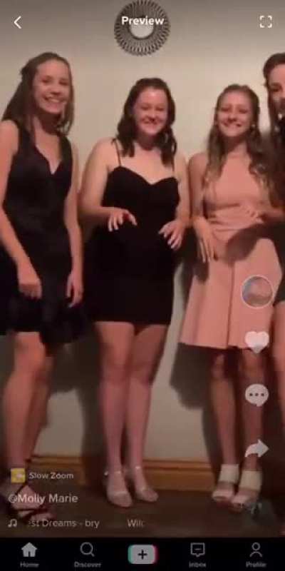 We got dressed up for hoco so decided to make a tiktok. The filter didn’t work very well at the end