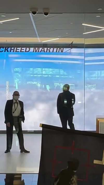 Pro-Palestine activist protest at Lockheed Martin for arming Israel