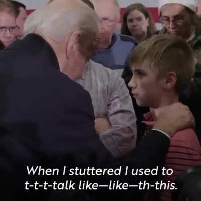 Joe Biden comforts boy who stutters like he once did