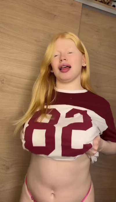Will you give these 22yo albino tits the creampie they deserve?