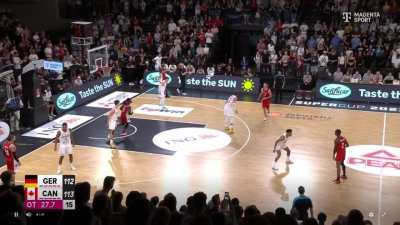 [Highlight] Disappointing end to a great game between Canada and Germany, as the last 4 possessions are a Dillon Brooks miss from 3, a Mo Wagner airball, a Lu Dort airball, and Mo Wagner getting blocked on a drive to end the game.