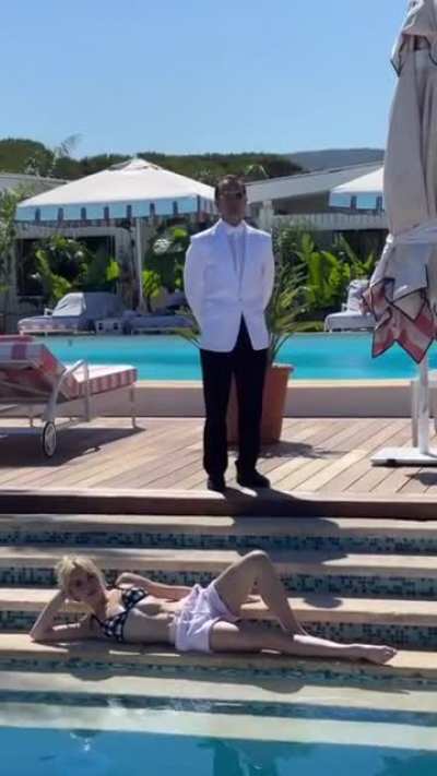 Kiernan at the pool