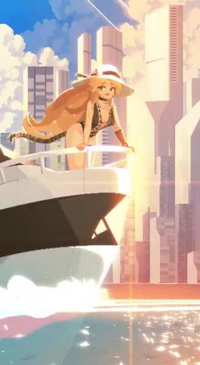 Female Tourist Swire on her private yacht @Aduare