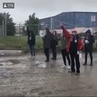 GET OUT THE WAY PROTESTERS BIG DADDY IS COMING
