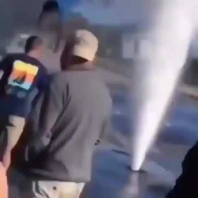Jumping on a broken sprinkler