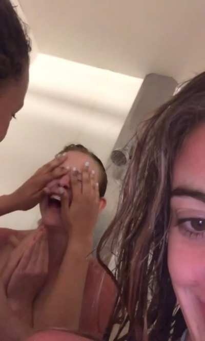 Playing in the shower
