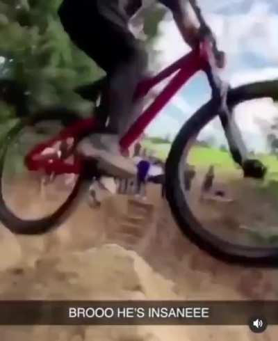 How many times did that bike spin?