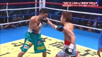 Naoya Inoue, beautifully, counters Kohei Kono