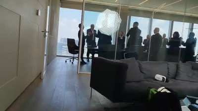 Shooting for a big conglomerate. This clip gave me major Mr. Robot vibes