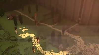 Abertura de Shingeki no kiojin verão Minecraft,achei top